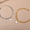 Women's Simple Fashion Pearl Stainless Steel Platinum Gold Bracelet