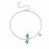 Women's Simple Fresh Elegant Copper Dragonfly Anklet Insect Pendant Ankle Chain Versatile Fashion Jewelry Gift