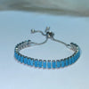 Women's Simple Geometric Adjustable Bracelet Copper Inlaid With Zircon Rhombus Design