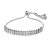 Women's Simple Geometric Adjustable Bracelet Copper Inlaid With Zircon Rhombus Design