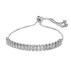 Women's Simple Geometric Adjustable Bracelet Copper Inlaid With Zircon Rhombus Design