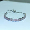 Women's Simple Geometric Adjustable Bracelet Copper Inlaid With Zircon Rhombus Design