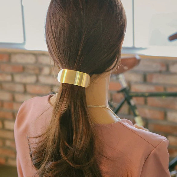 Women's Simple Geometric Alloy Hair Clip Fashion Electroplated Spring Top Side Hairpin Headwear