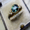 Women's Simple Geometric Alloy Ring With Inlaid Ruby Electroplated Fashion Jewelry