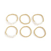 Women's Simple Geometric Artificial Pearl And Metal Beaded Bracelet With Round Bead Stitching