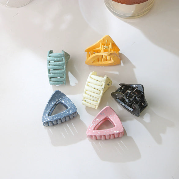 Women's Simple Geometric Baking Paint Hair Clip Horsetail Clip Grip Clip Claw Clip
