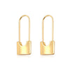 Women's Simple Geometric Copper Diamond Paper Clip Earrings
