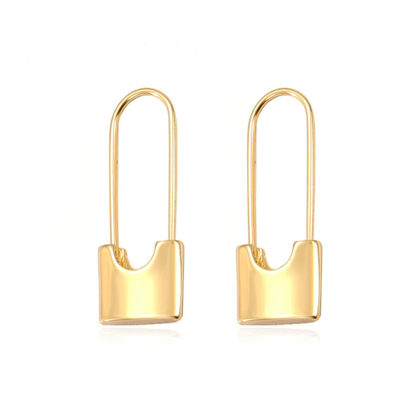 Women's Simple Geometric Copper Diamond Paper Clip Earrings