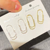 Women's Simple Geometric Copper Diamond Paper Clip Earrings