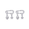 Women's Simple Geometric Copper Diamond Paper Clip Earrings