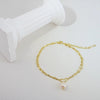 Women's Simple Geometric Copper Double Layer Anklet Adjustable Casual Foot Jewelry