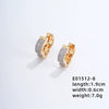 Women's Simple Geometric Copper Heartshaped Ushaped Ear Buckle Diamondembedded Electroplated Earrings Jewelry