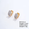 Women's Simple Geometric Copper Heartshaped Ushaped Ear Buckle Diamondembedded Electroplated Earrings Jewelry