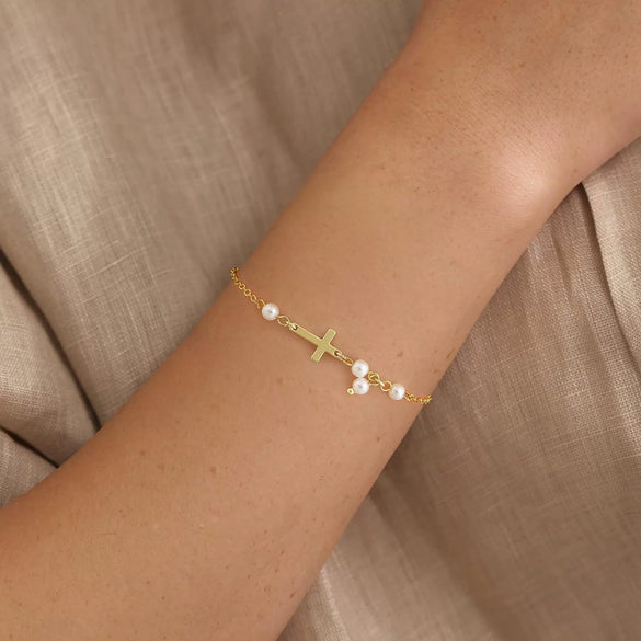 Women's Simple Geometric Copper Paperclip Cross Bracelet With Zircon Inlay And Electroplated Finish Fashion Jewelry Gift