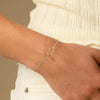 Women's Simple Geometric Copper Paperclip Cross Bracelet With Zircon Inlay And Electroplated Finish Fashion Jewelry Gift