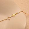 Women's Simple Geometric Copper Paperclip Cross Bracelet With Zircon Inlay And Electroplated Finish Fashion Jewelry Gift