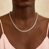 Women's Simple Geometric Copper Pendant Choker Necklace With Zircon Electroplated Fashion Jewelry Gift