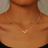 Women's Simple Geometric Copper Pendant Choker Necklace With Zircon Electroplated Fashion Jewelry Gift