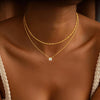Women's Simple Geometric Copper Pendant Choker Necklace With Zircon Electroplated Fashion Jewelry Gift