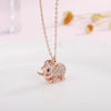 Women's Simple Geometric Copper Pendant Necklace With Rose Gold Tone Zircon Micro Inlay And Cross Chain