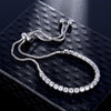 Women's Simple Geometric Copper Pull Bracelet With Claw Set Zircon Diamond Style Fashion Jewelry