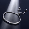 Women's Simple Geometric Copper Pull Bracelet With Claw Set Zircon Diamond Style Fashion Jewelry