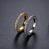 Women's Simple Geometric Copper Ring With Electroplated Micro Inlaid Zircon Full Diamond Light Luxury Jewelry
