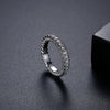Women's Simple Geometric Copper Ring With Electroplated Micro Inlaid Zircon Full Diamond Light Luxury Jewelry
