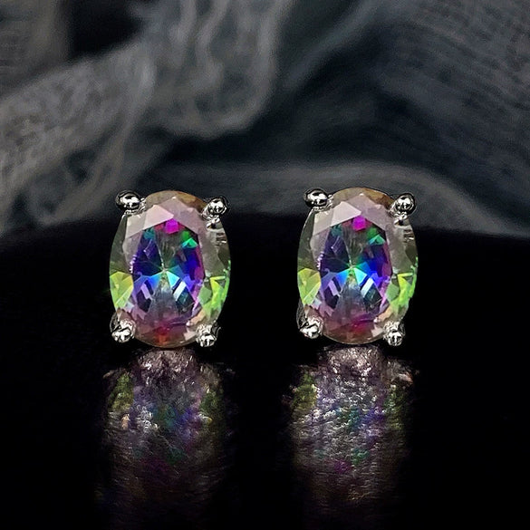 Women's Simple Geometric Copper Zircon Earrings