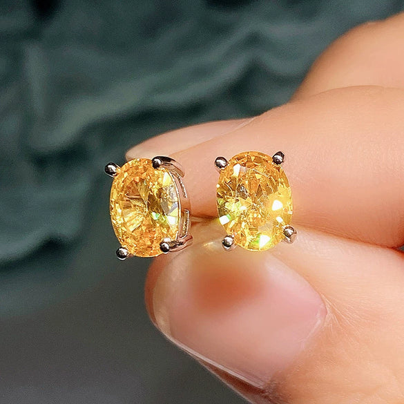 Women's Simple Geometric Copper Zircon Earrings