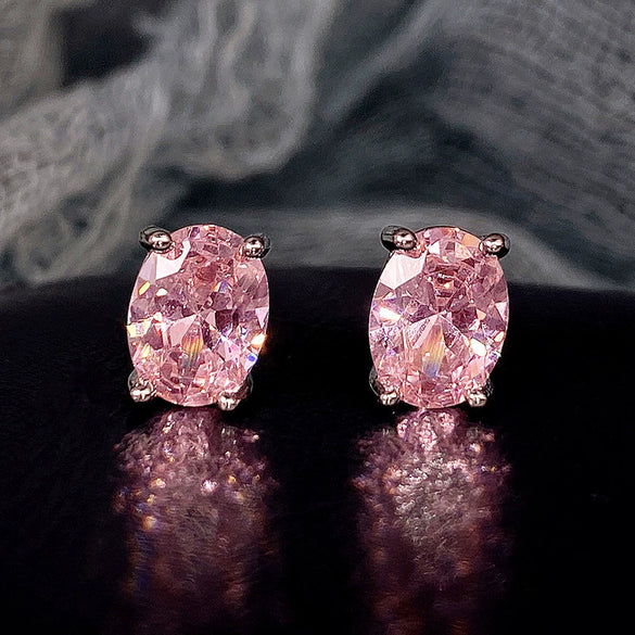 Women's Simple Geometric Copper Zircon Earrings