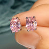 Women's Simple Geometric Copper Zircon Earrings