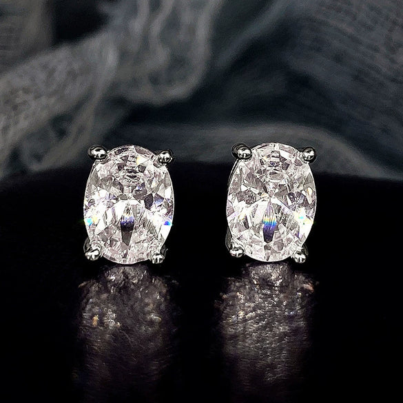 Women's Simple Geometric Copper Zircon Earrings