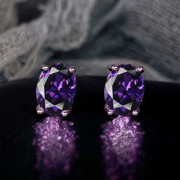 Women's Simple Geometric Copper Zircon Earrings