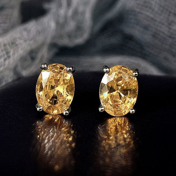 Women's Simple Geometric Copper Zircon Earrings