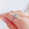 Women's Simple Geometric Copper Zircon Microset Ring