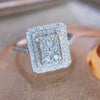 Women's Simple Geometric Copper Zircon Microset Ring