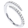 Women's Simple Geometric Copper Zirconia Ring Minimalist Style Open Adjustable