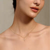 Women's Simple Geometric Cross Necklace In Electroplated Copper With O Shaped Chain Light Luxury Fashion Jewelry