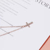Women's Simple Geometric Cross Necklace In Electroplated Copper With O Shaped Chain Light Luxury Fashion Jewelry