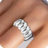 Women's Simple Geometric Cross Ring Copper Electroplated Fashion Versatile Casual Jewelry Gift