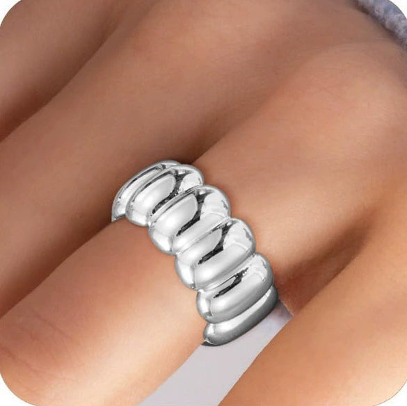 Women's Simple Geometric Cross Ring Copper Electroplated Fashion Versatile Casual Jewelry Gift