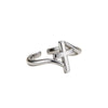 Women's Simple Geometric Cross Ring Copper Electroplated Fashion Versatile Casual Jewelry Gift