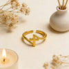 Women's Simple Geometric Cross Ring Copper Electroplated Fashion Versatile Casual Jewelry Gift