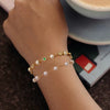 Women's Simple Geometric Double Layer Cross Bracelet In Electroplated Copper Fashion Stacking Bracelet