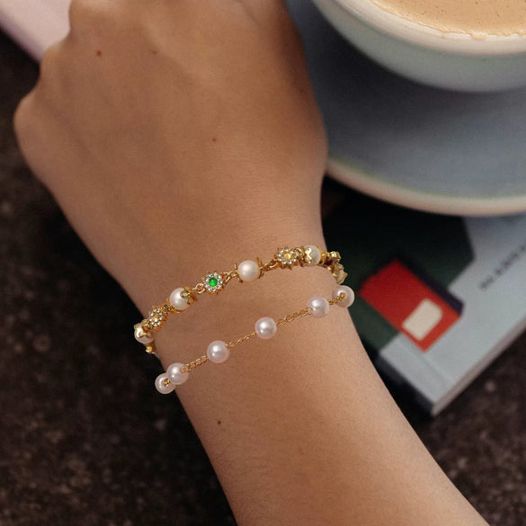 Women's Simple Geometric Double Layer Cross Bracelet In Electroplated Copper Fashion Stacking Bracelet