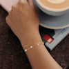 Women's Simple Geometric Double Layer Cross Bracelet In Electroplated Copper Fashion Stacking Bracelet