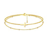 Women's Simple Geometric Double Layer Cross Bracelet In Electroplated Copper Fashion Stacking Bracelet