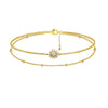 Women's Simple Geometric Double Layer Cross Bracelet In Electroplated Copper Fashion Stacking Bracelet