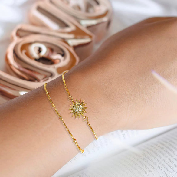Women's Simple Geometric Double Layer Cross Bracelet In Electroplated Copper Fashion Stacking Bracelet